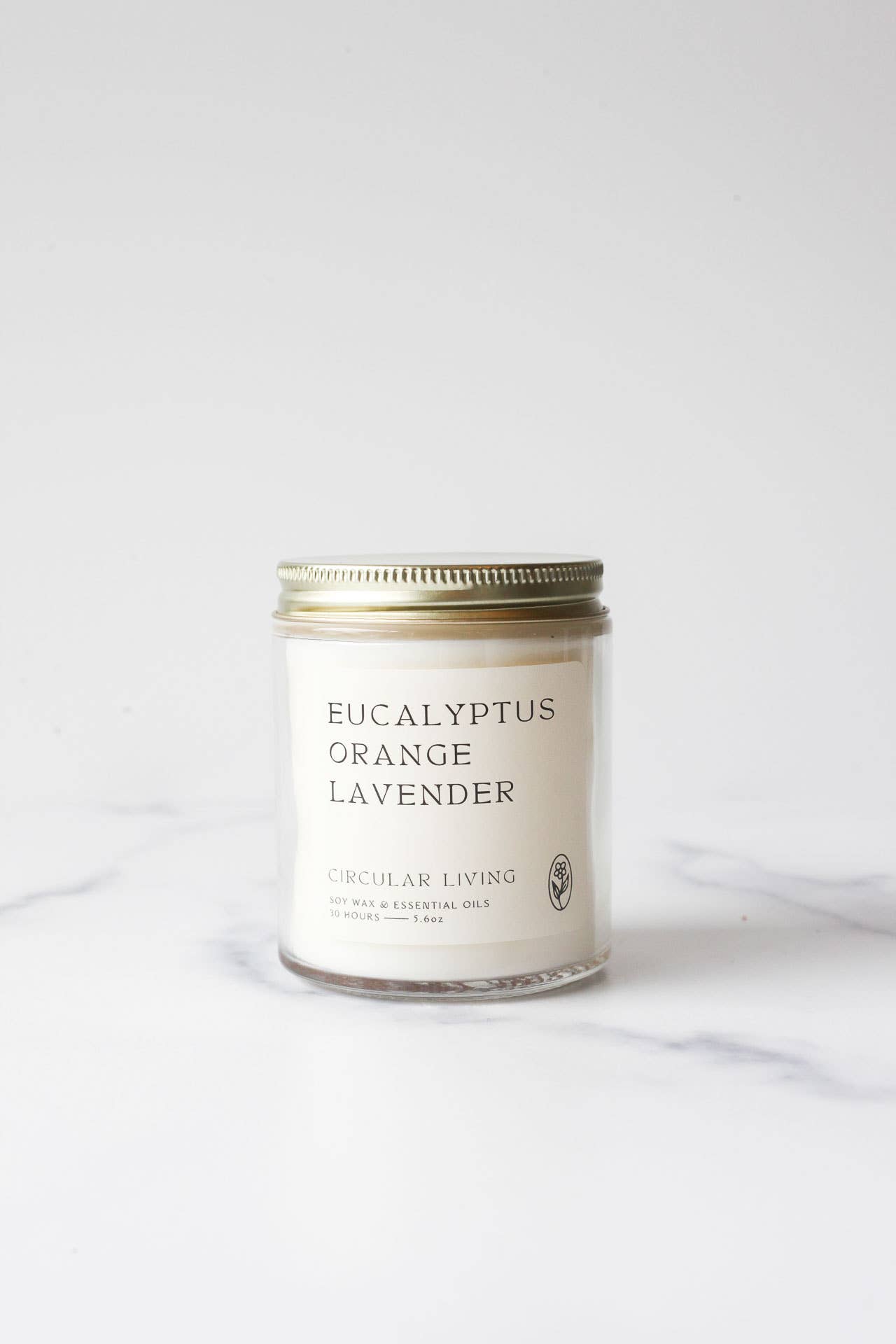 Soy Wax Candle, Eucalyptus Orange Lavender