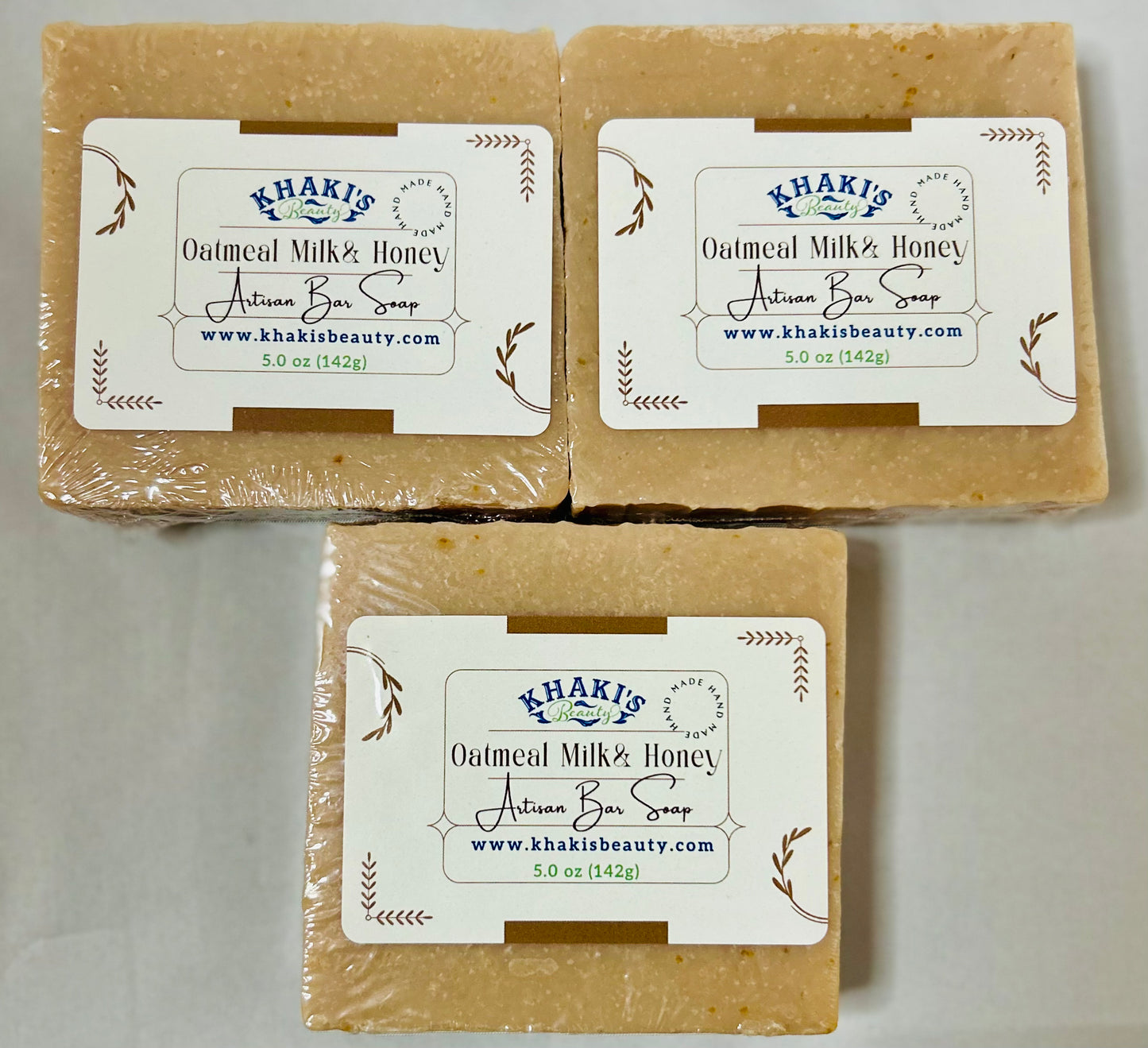 Oatmeal Milk & Honey Artisan Bar Soap 3-pack