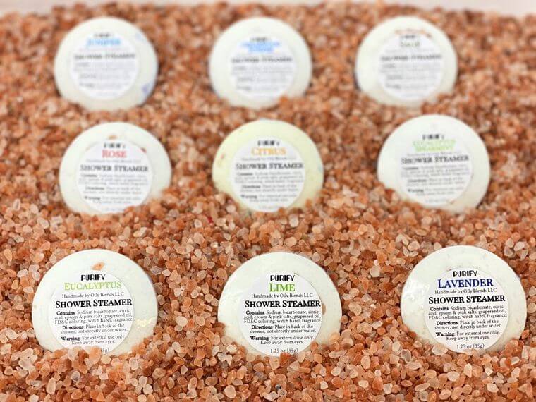 Shower Steamers with Pink Himalayan Salt